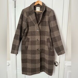 Abercrombie & Fitch Brown Wool-blend Dad Coat